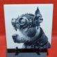 Steampunk Dog - Staffy Laser engraved coaster