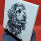 Steampunk Cockerpoo dog Laser engraved coaster/tile