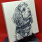 Steampunk Cockerpoo dog Laser engraved coaster/tile