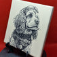 Steampunk Cockerpoo dog Laser engraved coaster/tile