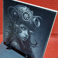 Steampunk Girl with Octopus embellished helmet Laser engraved coaster/tile