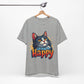 Short Sleeve Tee - Cats Make Me Happy -  Cat Lovers Quote Shirt