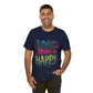 Short Sleeve Tee - Dogs Make Me Happy - Dog Lovers Quote Shirt