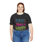 Short Sleeve Tee - Dogs Make Me Happy - Dog Lovers Quote Shirt