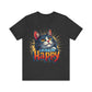 Short Sleeve Tee - Cats Make Me Happy -  Cat Lovers Quote Shirt