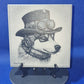 Husky in Steampunk outfit Laser engraved coaster/tile