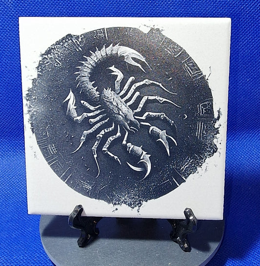 Scorpio star sign Laser engraved coaster/tile