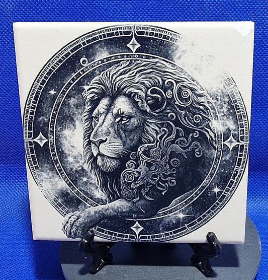 Leo Star Sign Laser engraved coaster/tile