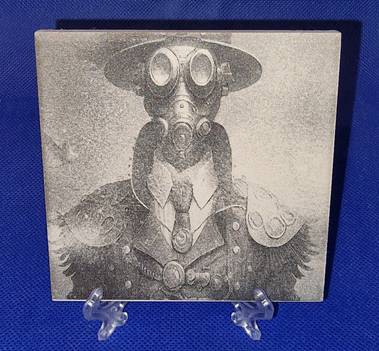 Plague Doctor Laser engraved coaster/tile