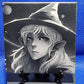 Young Witchling Laser engraved coaster/tile