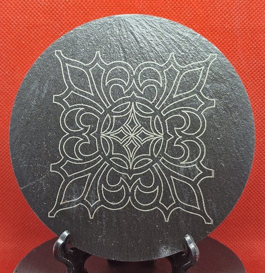 Pattern Slate Coaster  (Round)