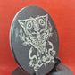 Moth / owl pattern Slate Coaster  (Round)