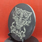 Moth / owl pattern Slate Coaster  (Round)