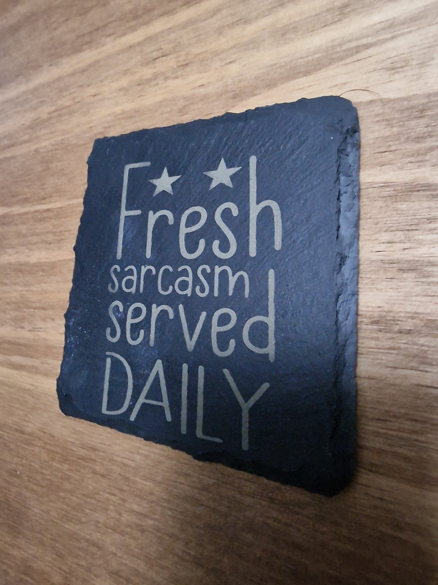 Fresh Sarcasm Slate Coaster (Square)