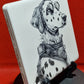 Steampunk Dalmation Laser engraved coaster/tile v2