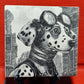 Steampunk Dalmation Laser engraved coaster/tile v1