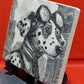 Steampunk Dalmation Laser engraved coaster/tile v1