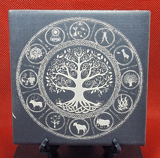 Wicca Tree of Life Laser engraved coaster/tile