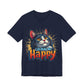 Short Sleeve Tee - Cats Make Me Happy -  Cat Lovers Quote Shirt