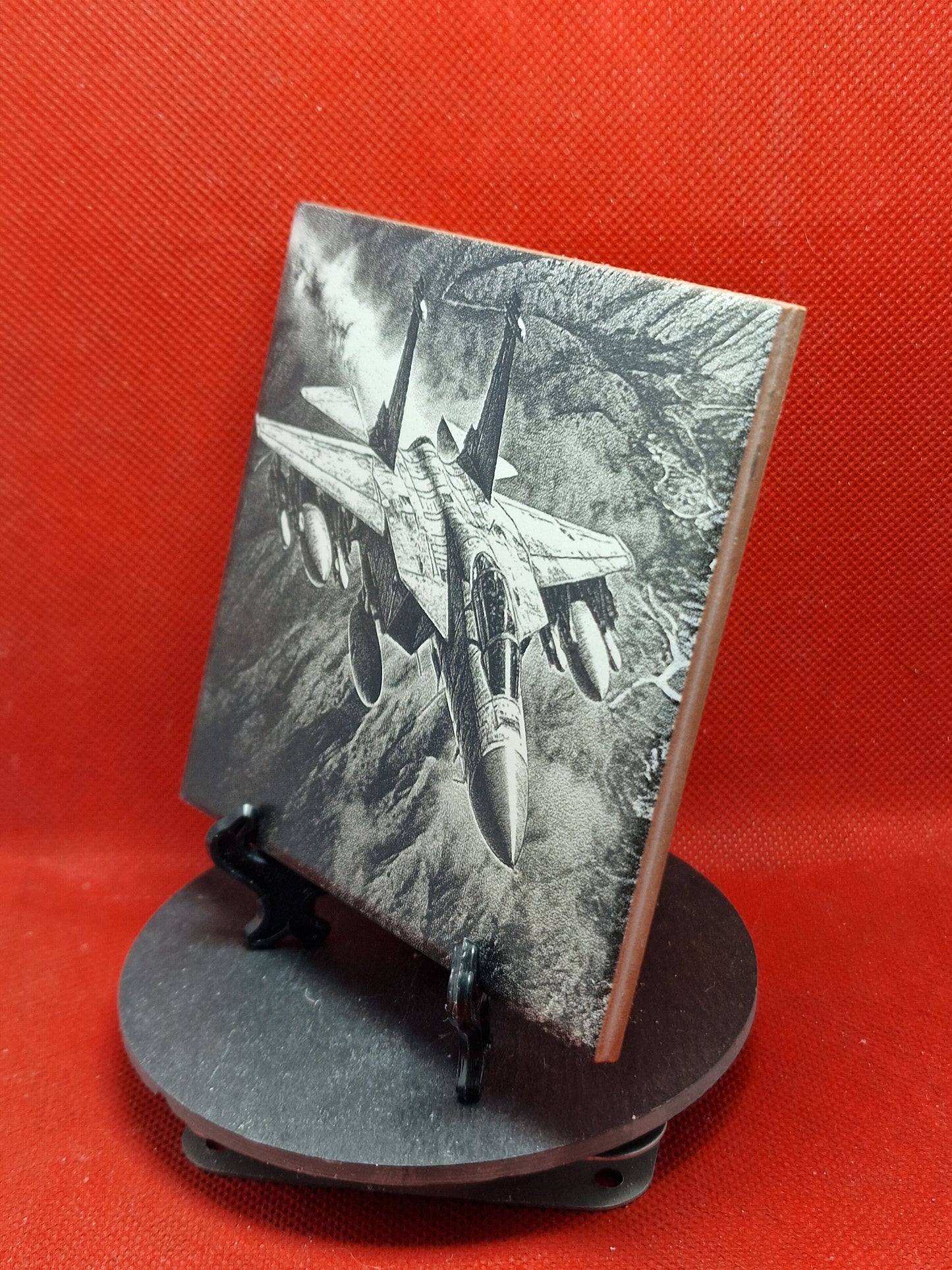 Fighter Jet Laser engraved coaster/tile