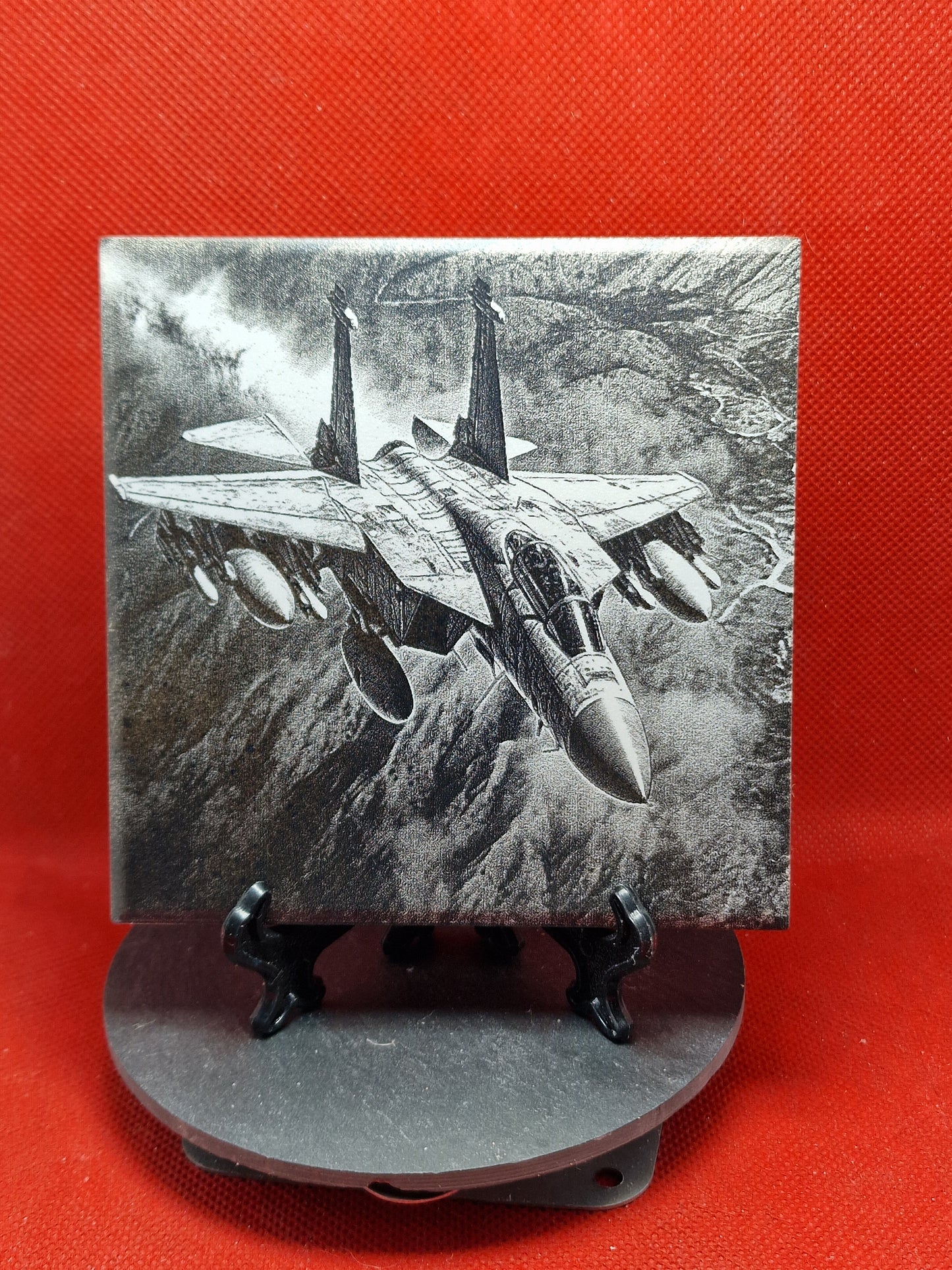 Fighter Jet Laser engraved coaster/tile