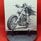 Biker Skeleton Laser engraved coaster/tile