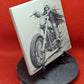 Biker Skeleton Laser engraved coaster/tile