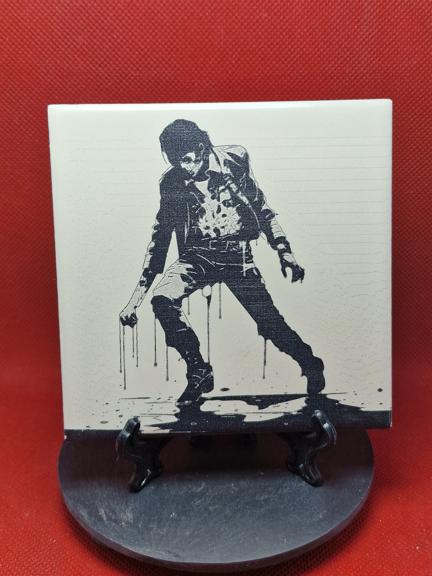 Zombie Dancer Laser engraved coaster/tile