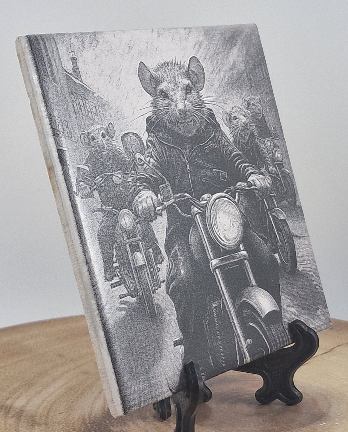 Biker Rats Laser engraved coaster/tile