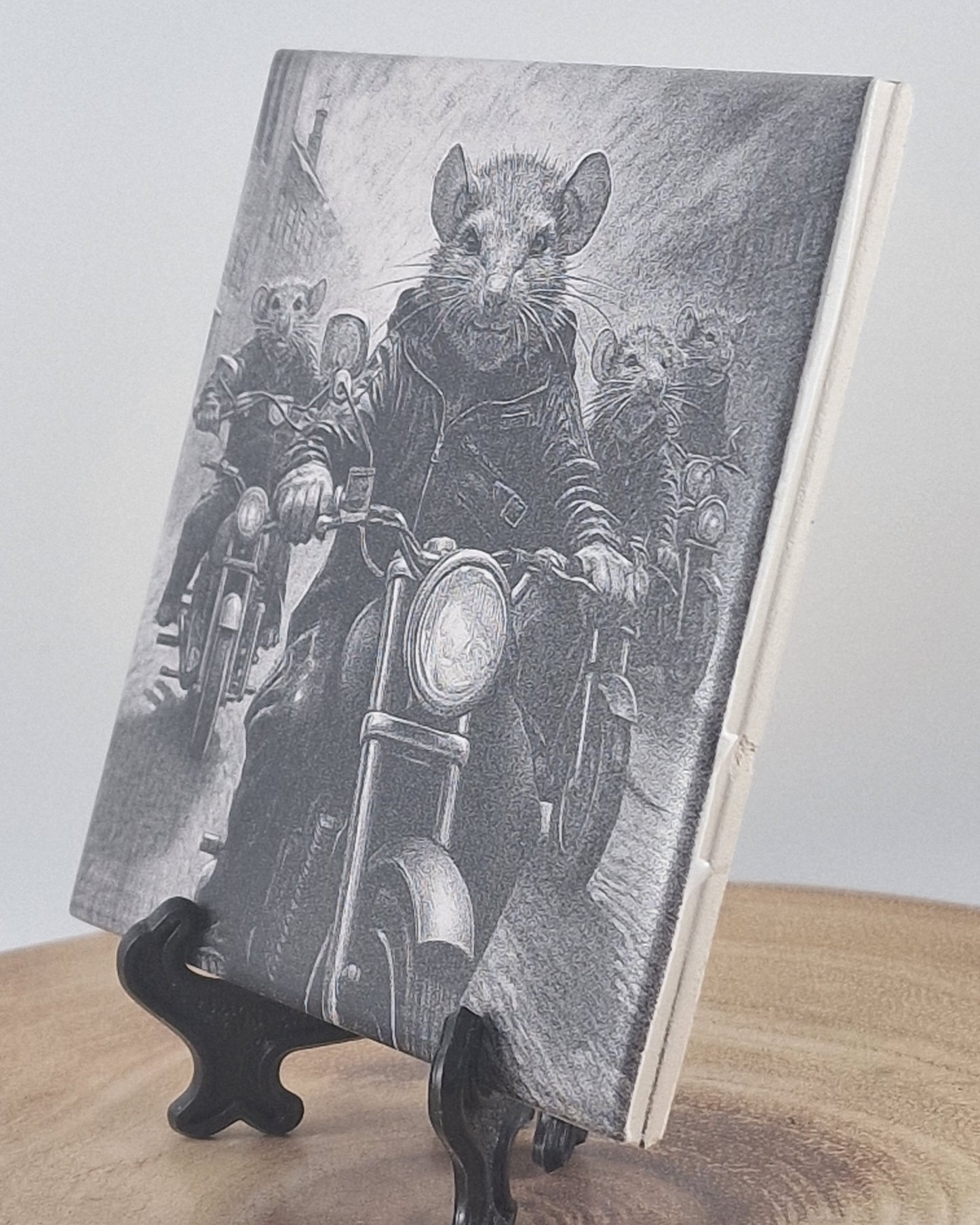 Biker Rats Laser engraved coaster/tile