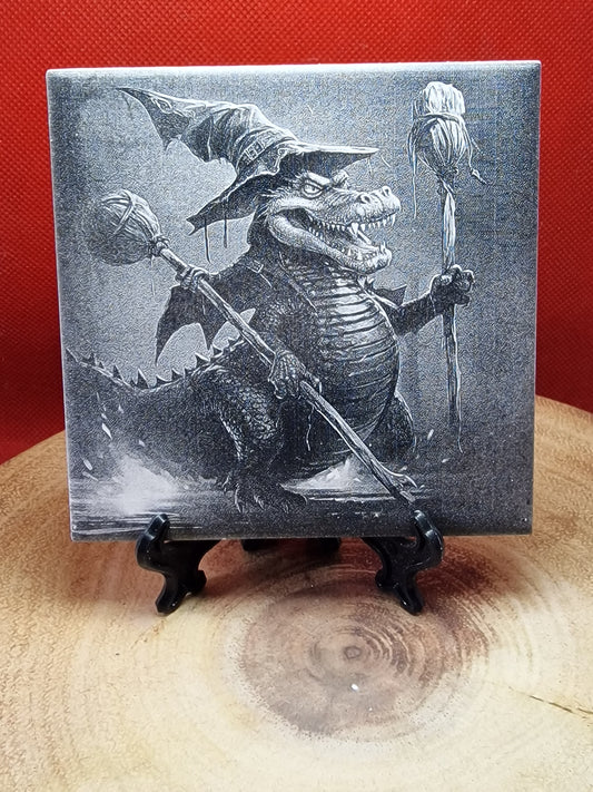 Witchy - Crocodile Laser engraved coaster/tile