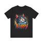 Short Sleeve Tee - Cats Make Me Happy -  Cat Lovers Quote Shirt