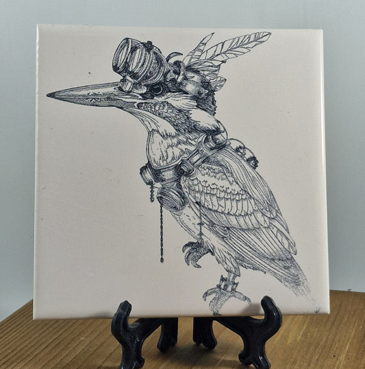 Kingfisher Laser engraved coaster/tile