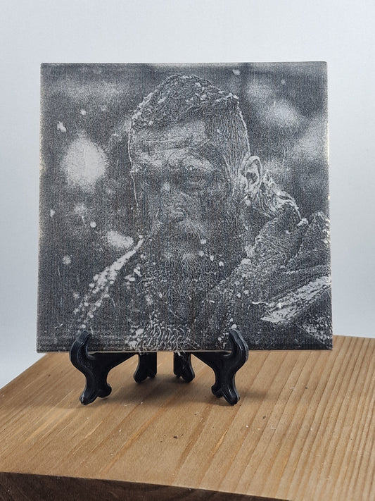 Viking Warrior Laser engraved coaster/tile