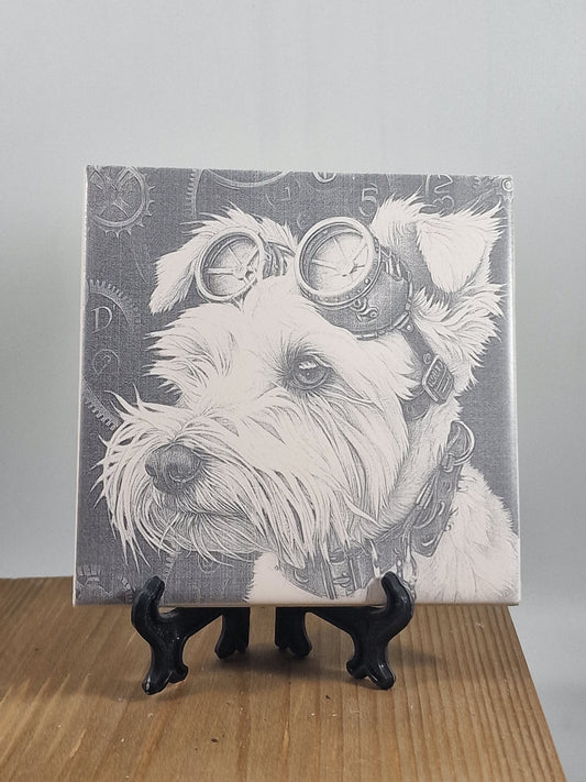 Dog - "Westie" Laser engraved coaster/tile