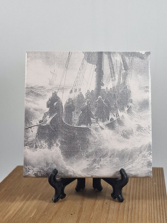 Viking Warrior Invasion Laser engraved coaster/tile