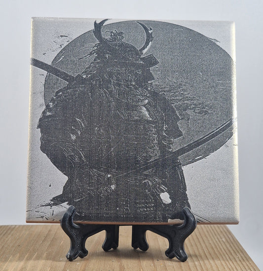 Japanese Samurai Laser engraved coaster/tile