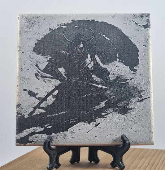 Japanese Samurai Laser engraved coaster/tile