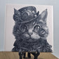 Steampunk Cat Laser engraved coaster/tile