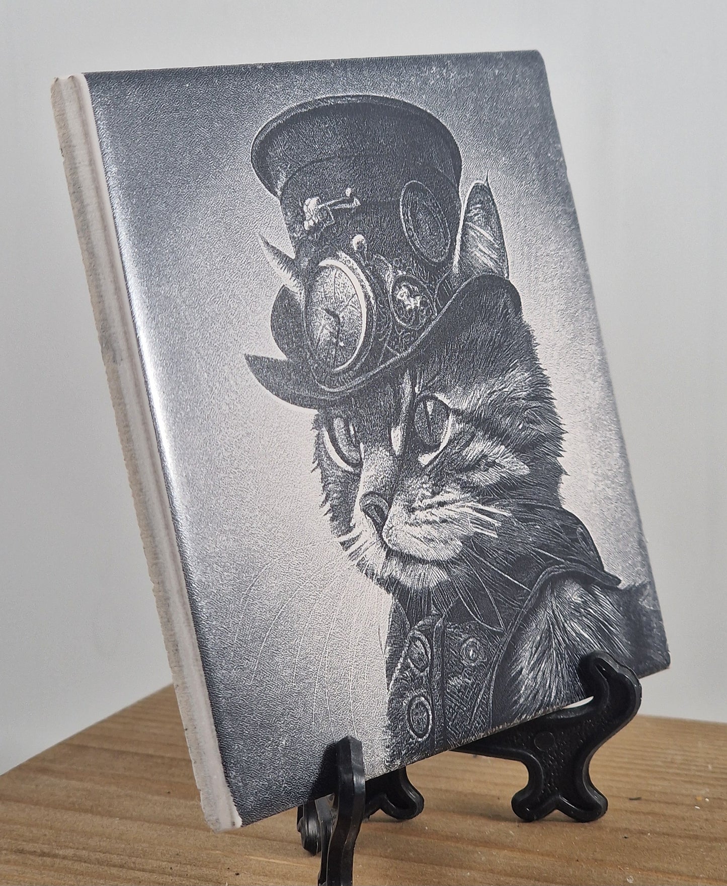 Steampunk Cat Laser engraved coaster/tile