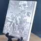 Skeleton Bike Rider Laser engraved coaster/tile