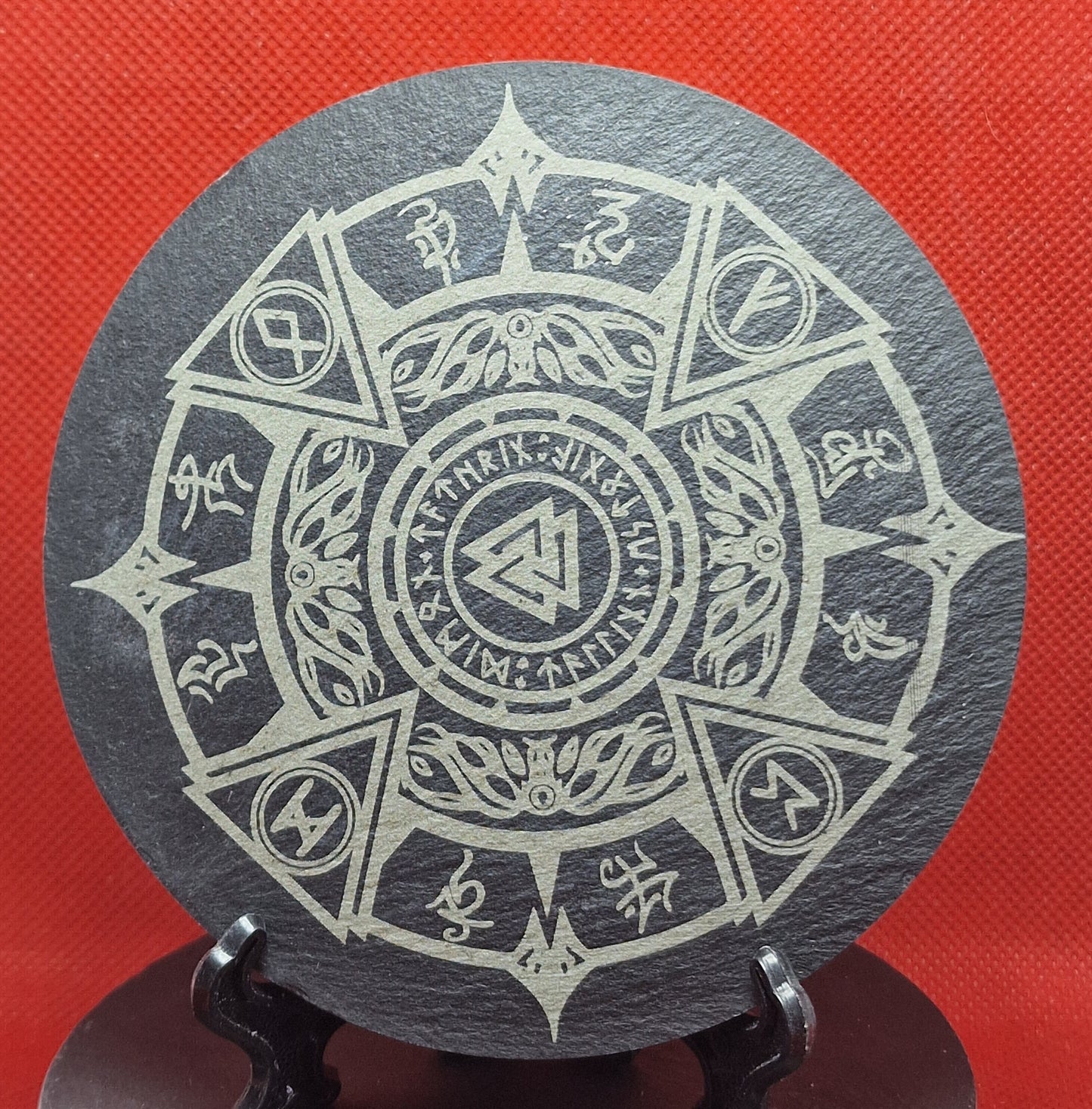 Arcane Spell-circle Slate Coaster  (Round)