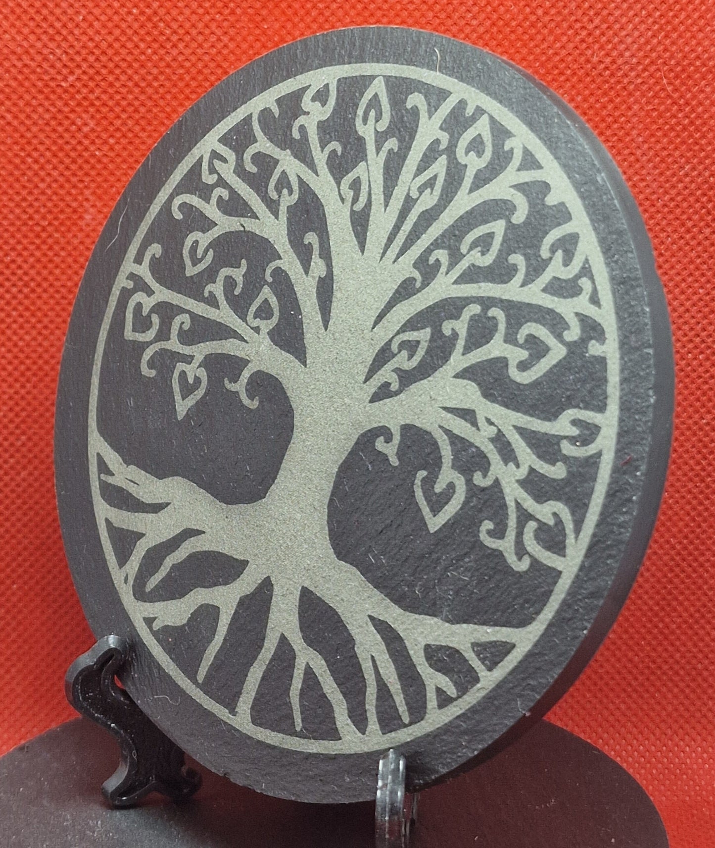 Tree of life Slate Coaster  (Round)