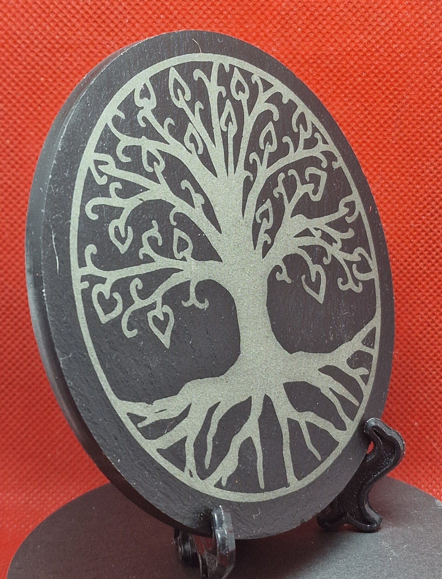 Tree of life Slate Coaster  (Round)