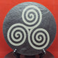 Celtic Spiral Design Slate Coaster  (Round)