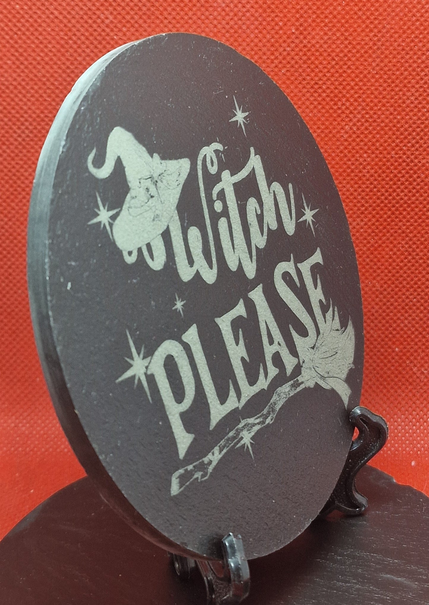 Witch please Slate Coaster  (Round)