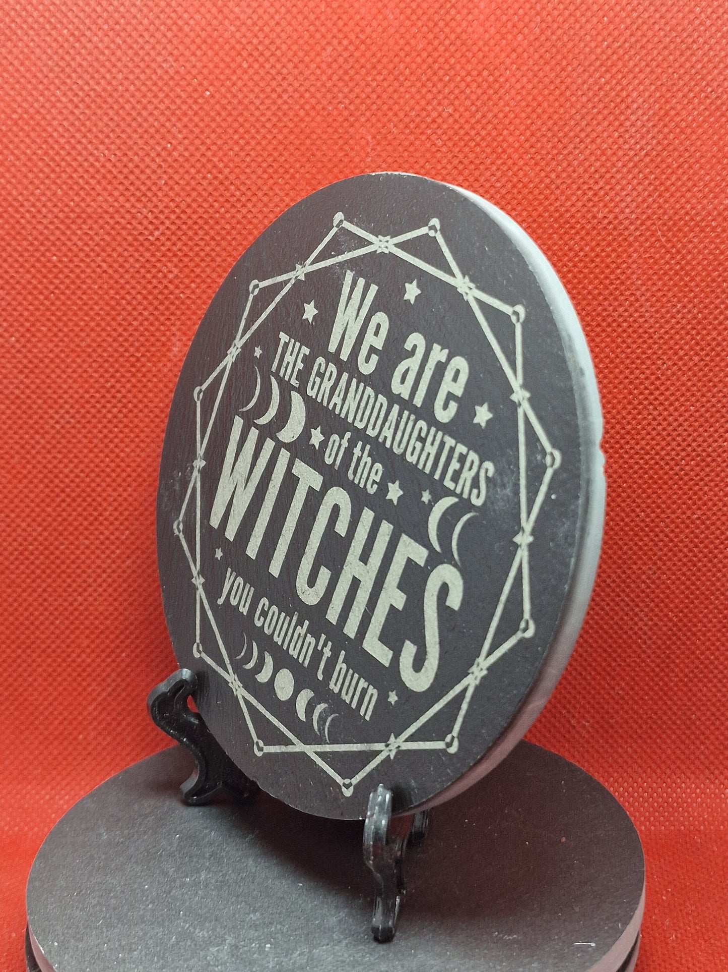 We are the witches... Slate Coaster  (Round)