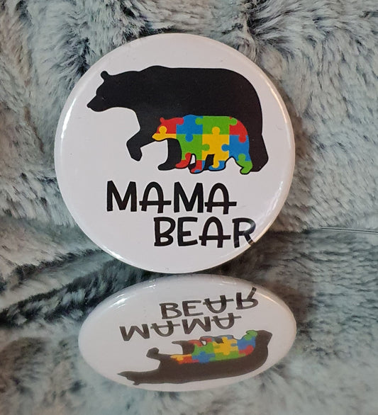 59mm Badge - Autism - Mama Bear