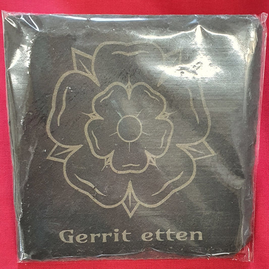 Laser Engraved Slate Coaster  - Gerrit etten