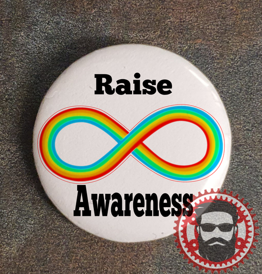 25mm Badge (Button Badge) - Autism - Infinity Symbol